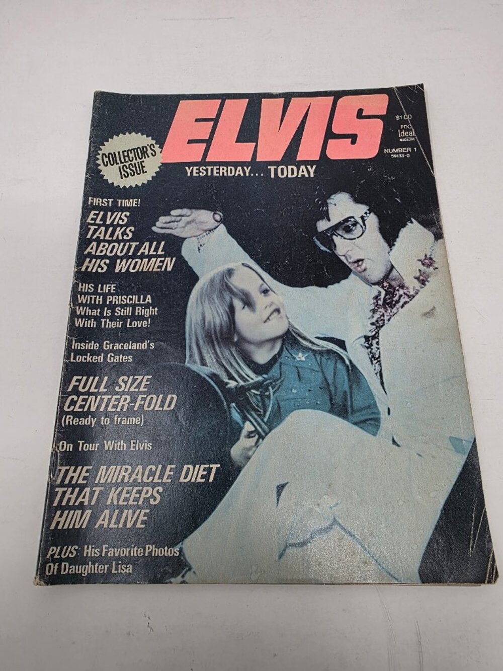 Vintage 1975 Elvis Presley Magazine Yesterday Today No. 1 w/ Centerfold